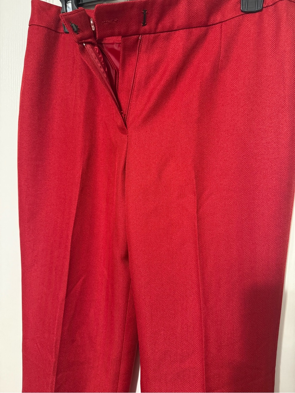Le Suit Red Tailored Women's Pant Suit - Blazer & Straight Trousers - Picture 9 of 9